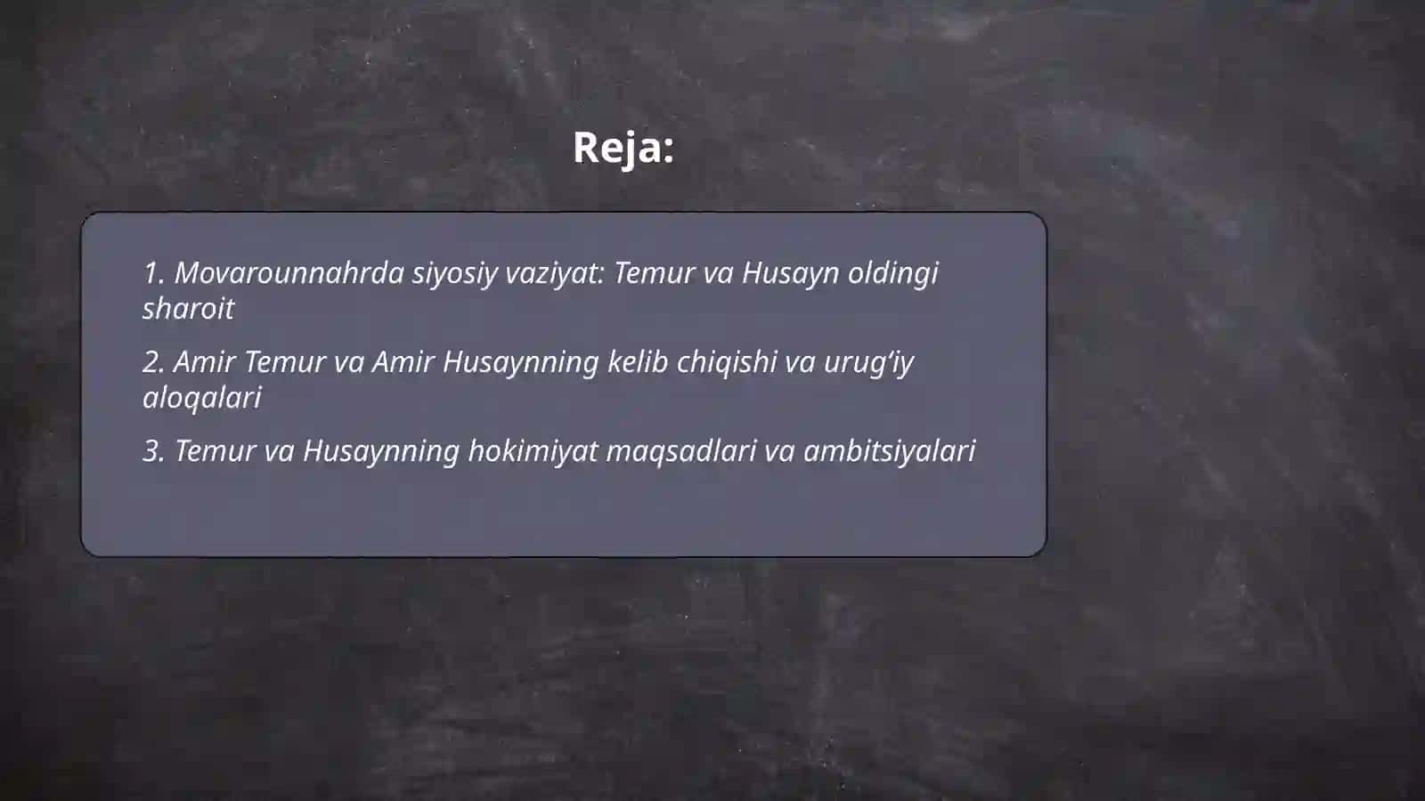 Amir Temur bilan Amir Husayn movarnahrda 2