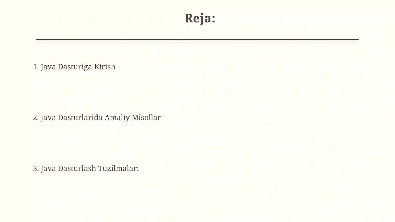 Java dasturi 2