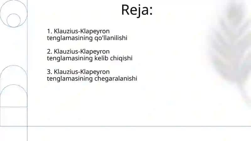 Klauzius Klapeyron tenglamasi 2