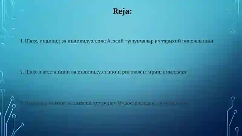 Шахс, индивид ва индивидуаллик: асосий тушунчалар 2
