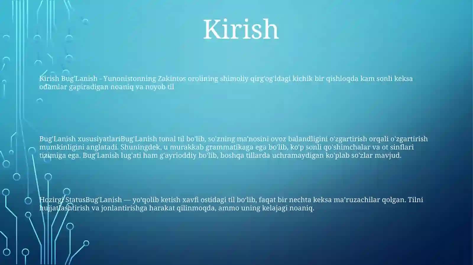 Bug‘Lanish 2
