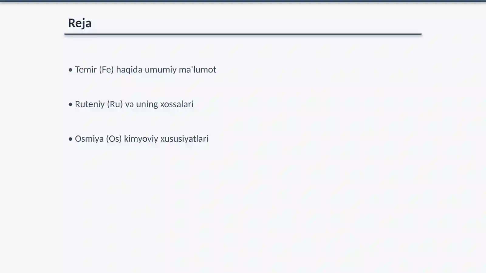 Fe, Ru, Os va Hs. Ularning birikmalari va xossalari 2
