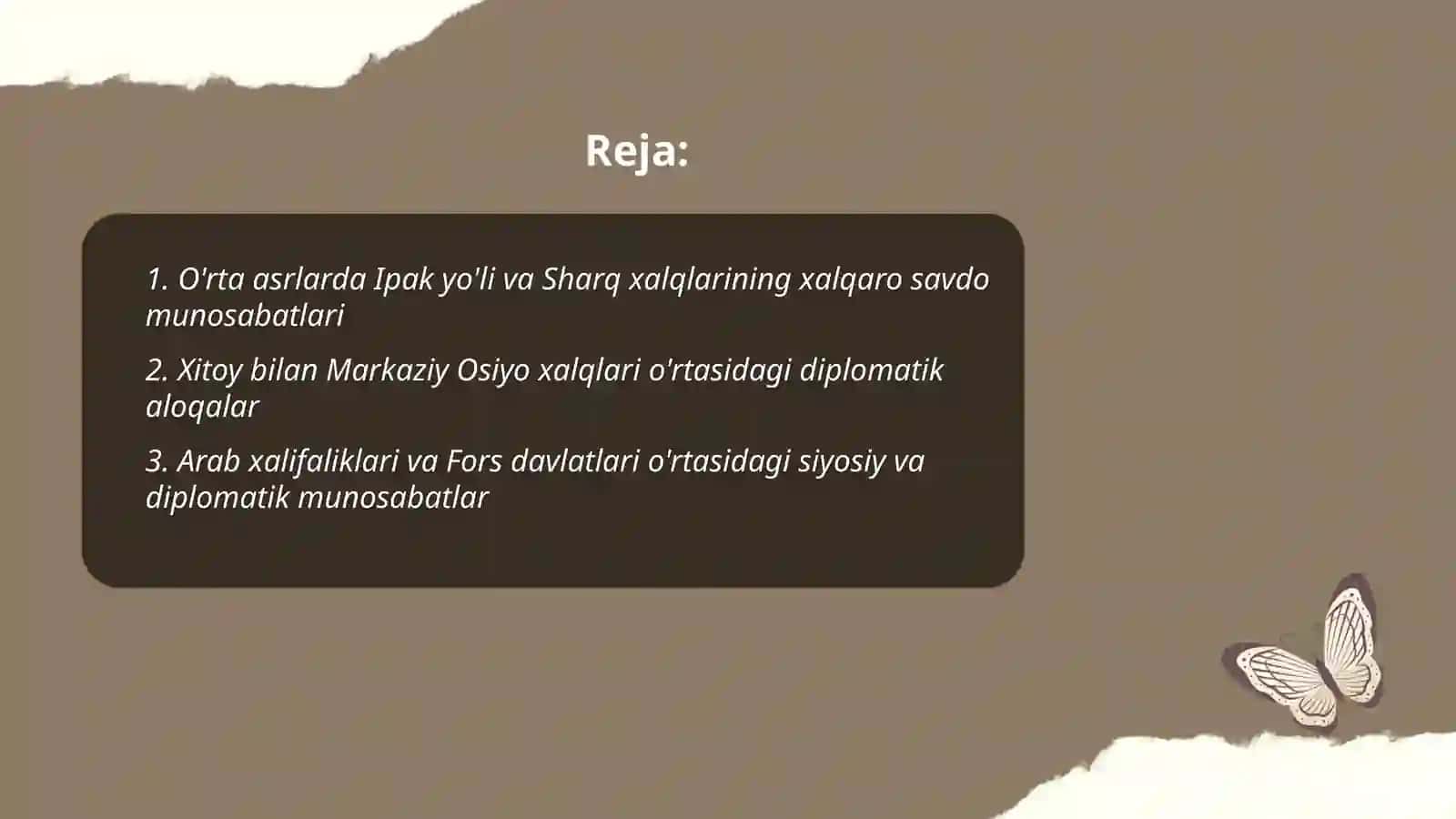 O'rta asrlarda Sharq xalqlarining xalqaro munosobatlari 2