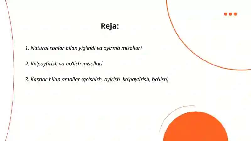 Hisoblashga oid misollar 2