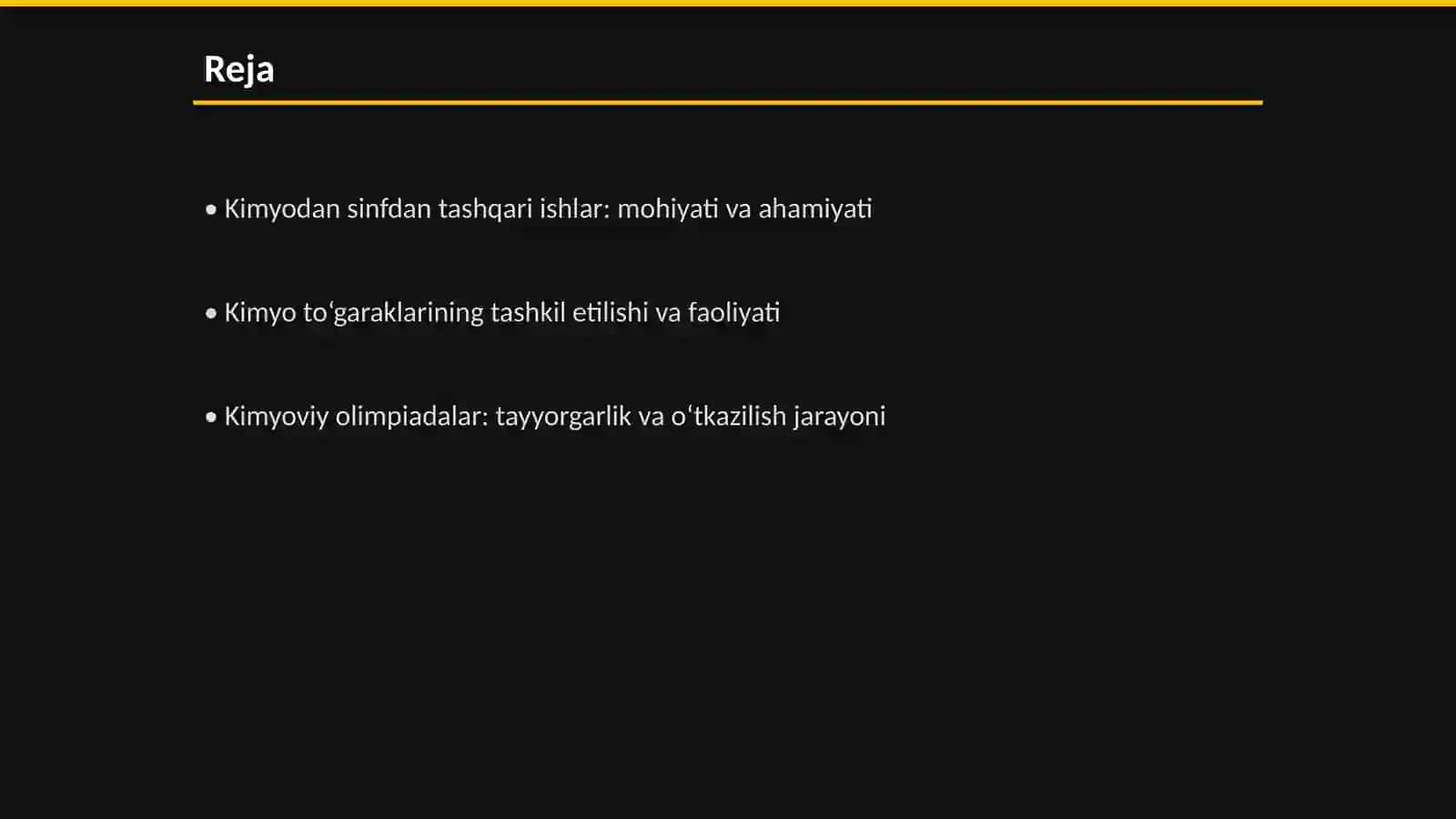 Kimyodan sinfdan tashqari ishlar 2