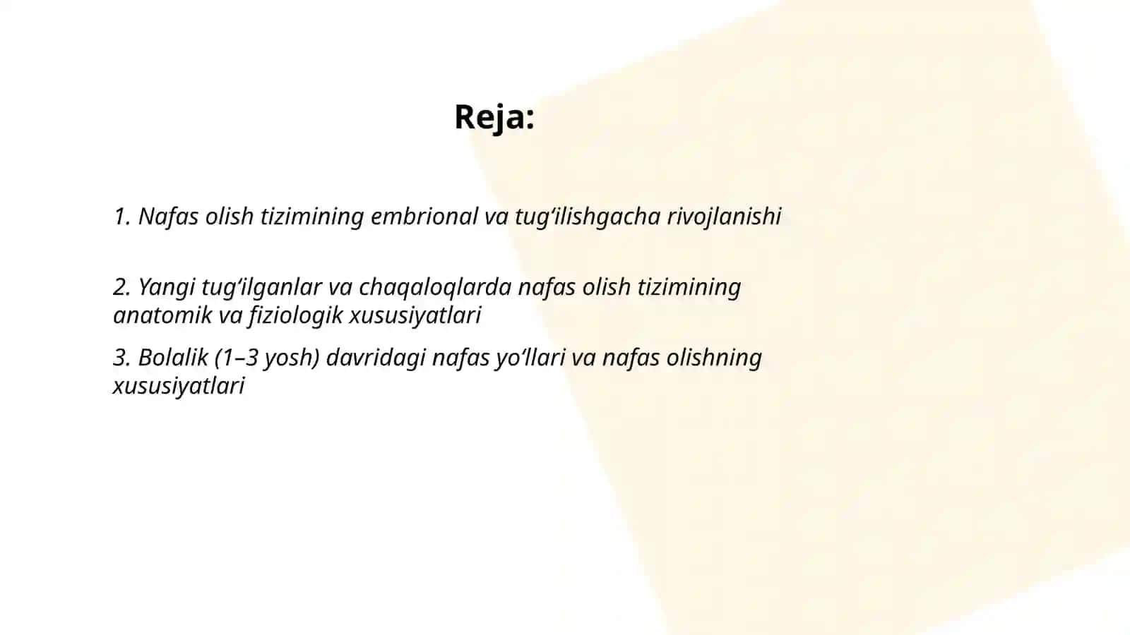 Nafas olish tizimining yosh xususiyatlari va gigiyenasi 2