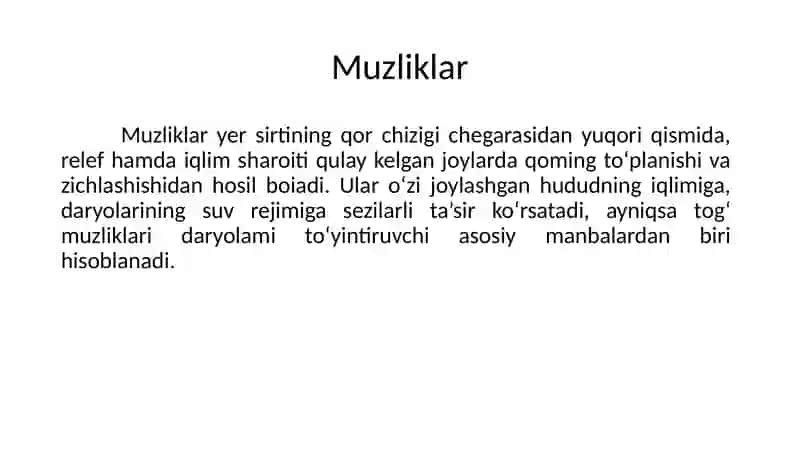 Muzliklar 2