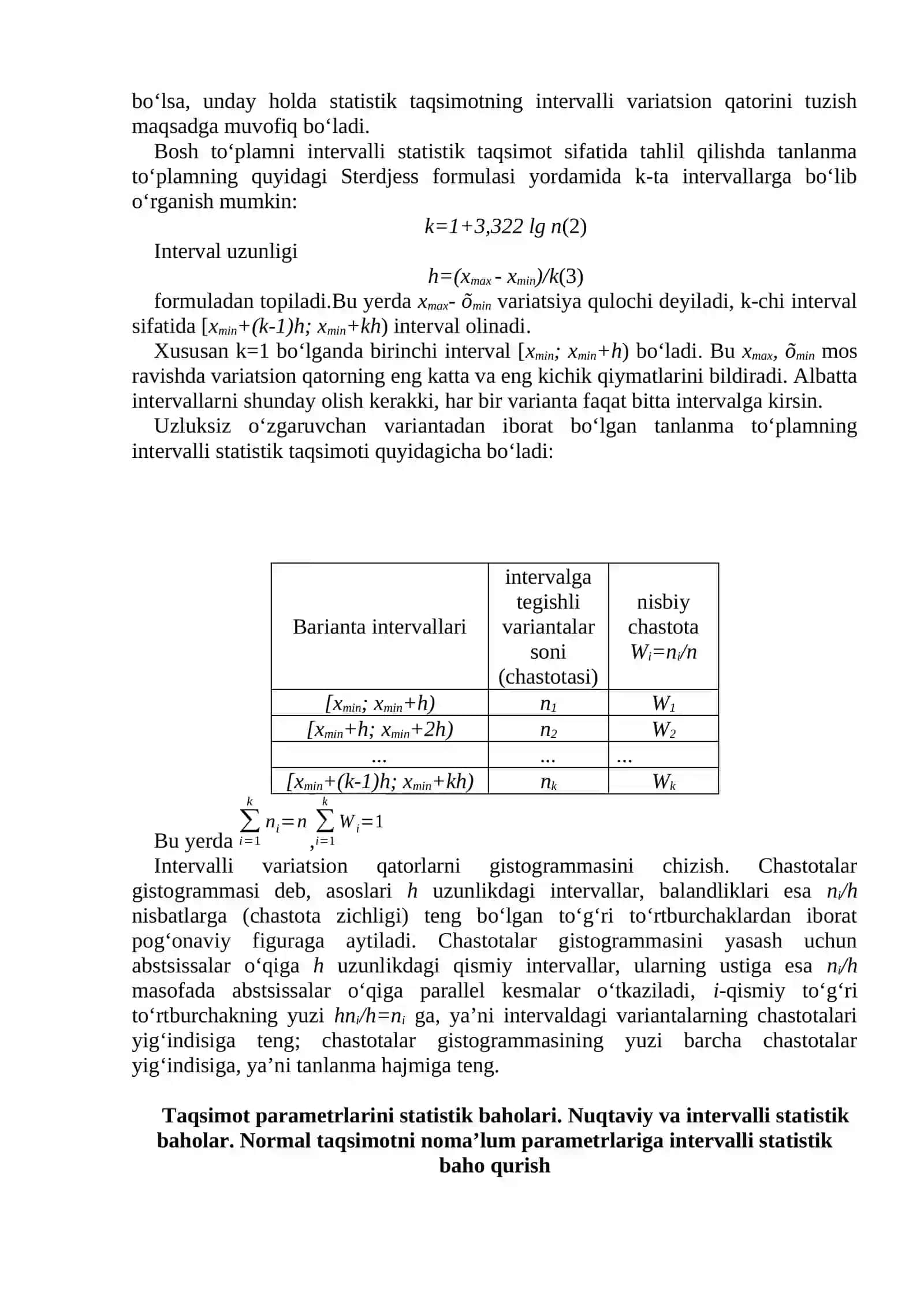 Matematik statistika elementlari misollari 2