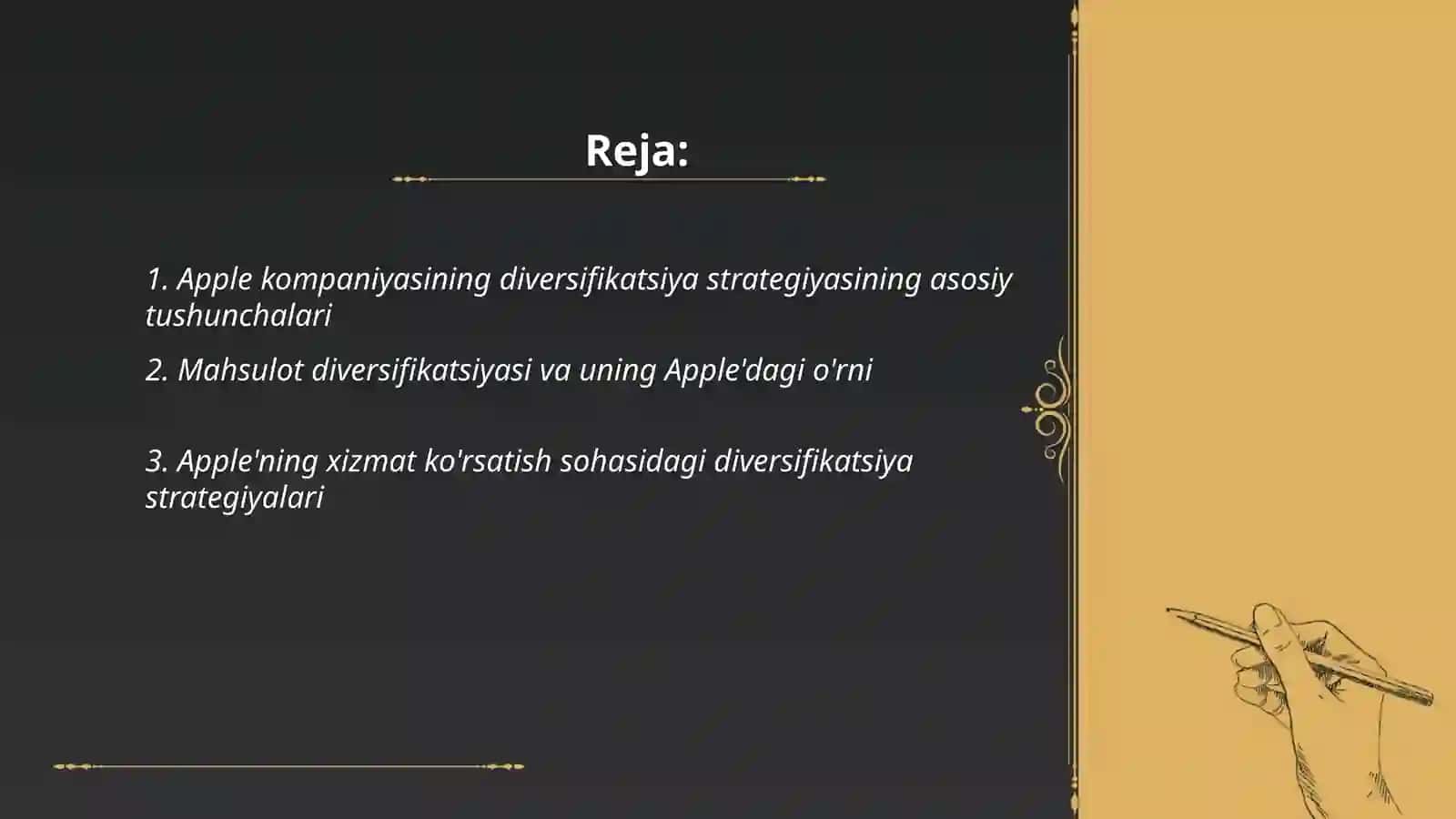 Apple Kompaniyaning diversifikatsiya strategiyalari tahlili 2
