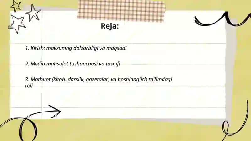 Media mahsulot turlari va ularning boshlang'ich ta'limdagi ahamiyati 2
