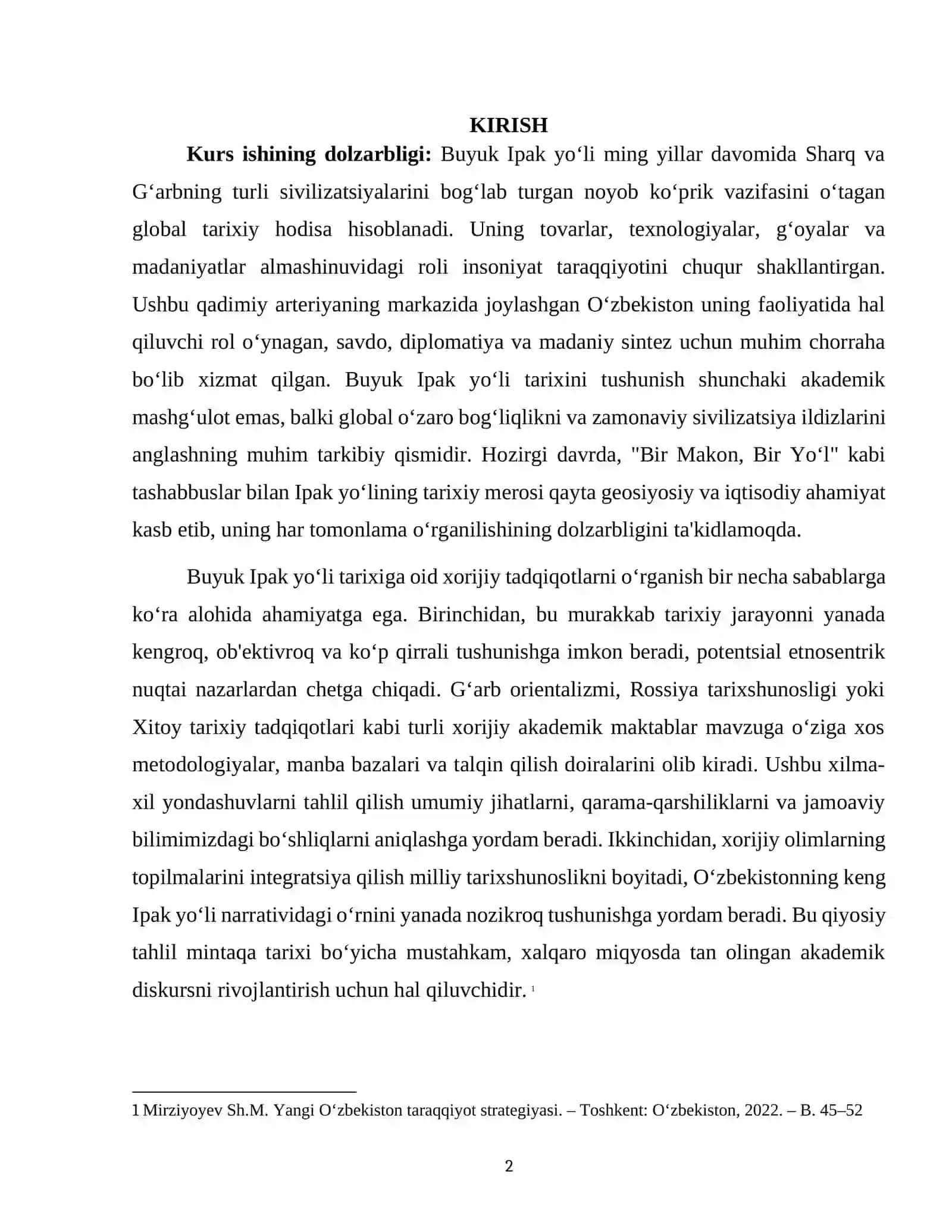 Buyuk Ipak yo’li tarixining yoritilishi 2