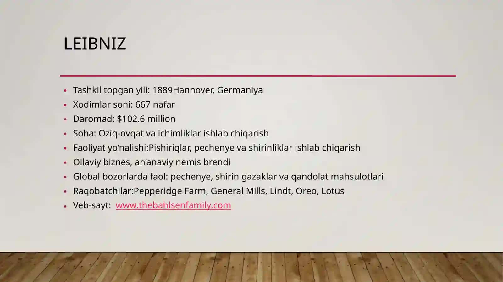 Leibniz brendining biznes rejasi taqdimoti 2