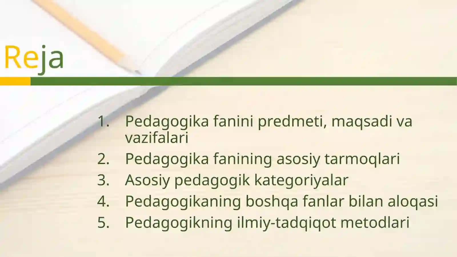 Pedagogika fanini predmeti, maqsadi va vazifalari 2