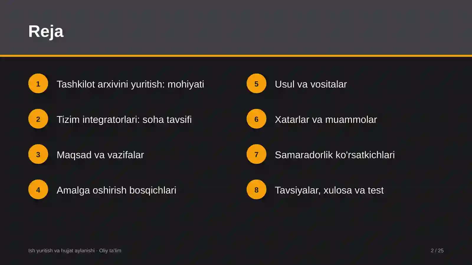 tizim integratorlarida tashkilot arxivini yuritish 4090 2
