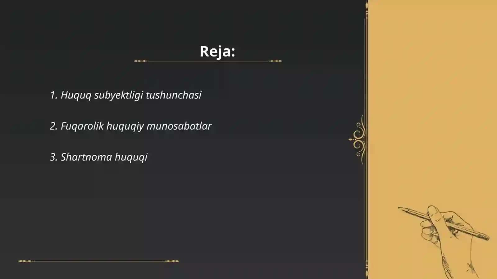 Fuqarolik huquqi asoslari 2