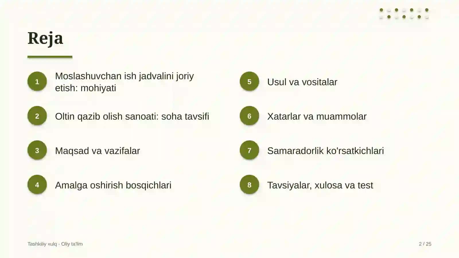 oltin qazib olish sanoatida moslashuvchan ish jadvalini joriy etish 4079 2