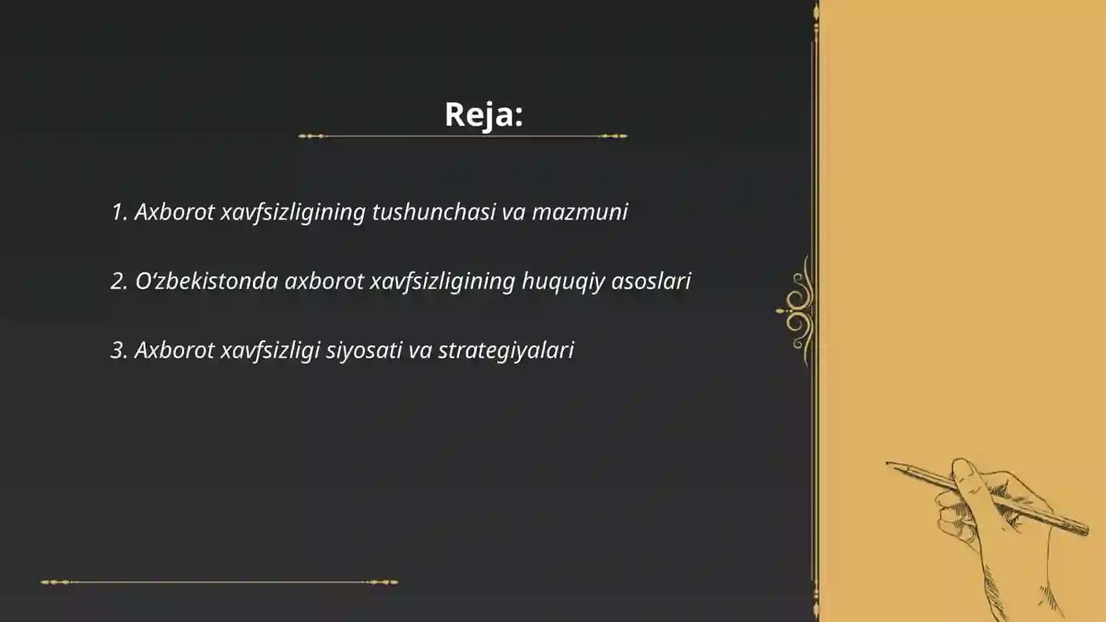 Oʻzbekistonda axborot xavfsizligining maʼnaviy va huquqiy asoslari 2
