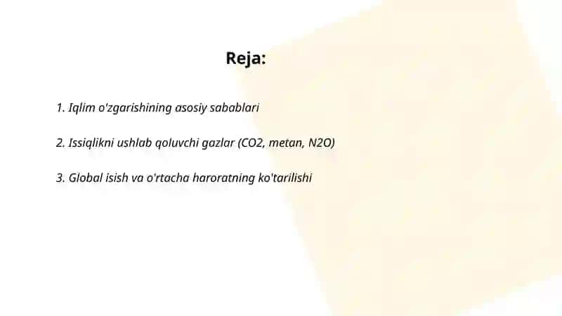 Iqlim o'zgarishi 2