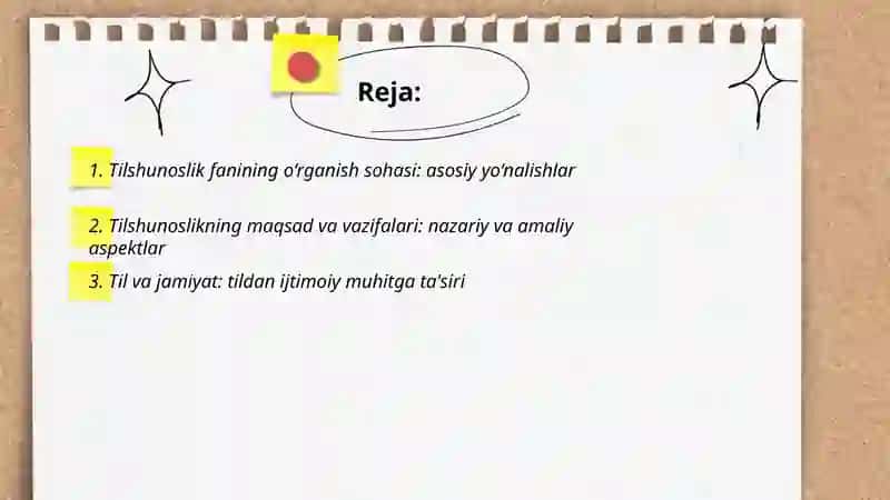 Tilshunoslik fanining o‘rganish sohasi, maqsad va vazifasi 2