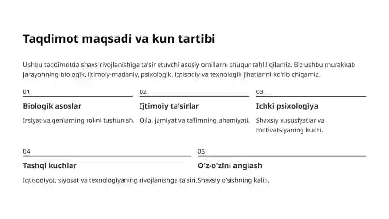 Shaxs rivojlanishiga ta’sir etuvchi omillar 2