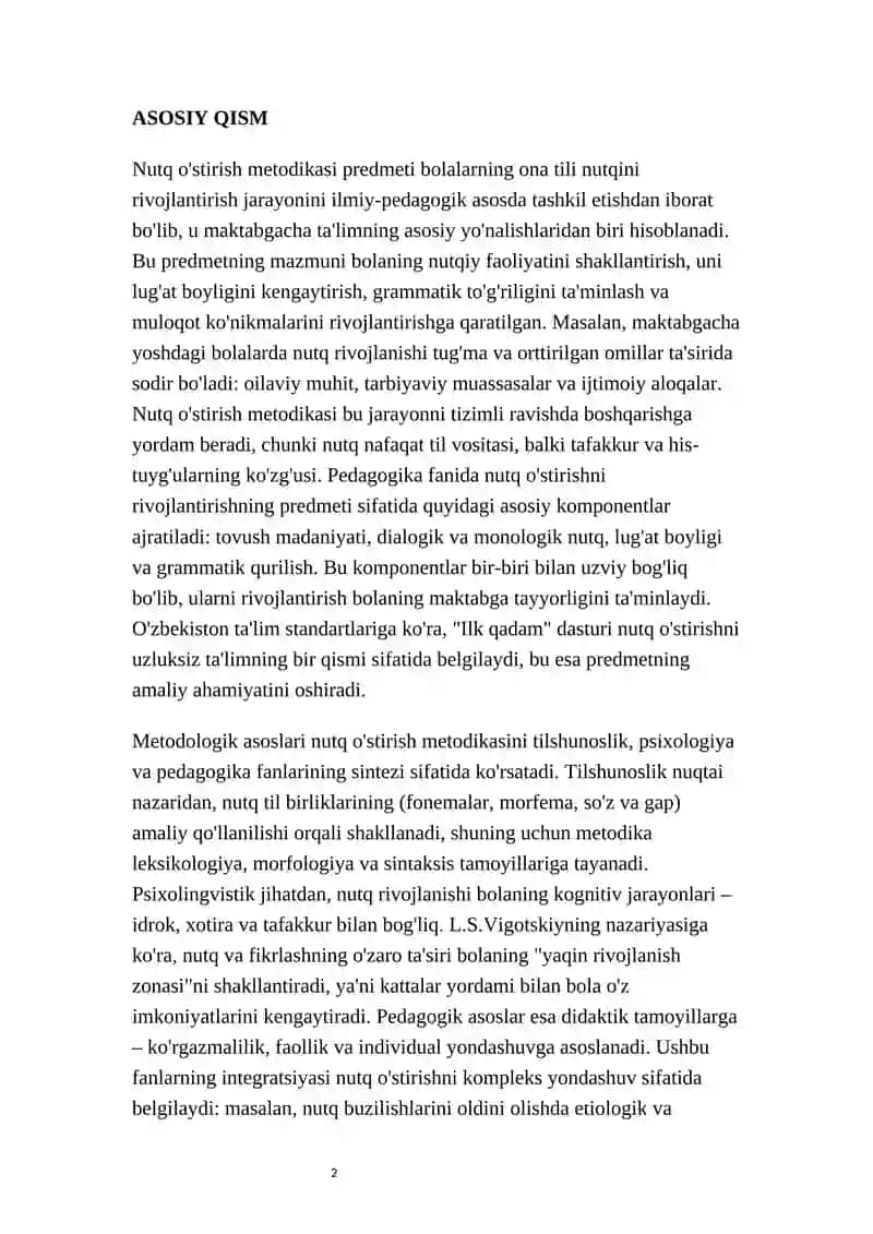 Nutq O‘stirish Metodikasi Predmeti va uning metodologik asosi 2