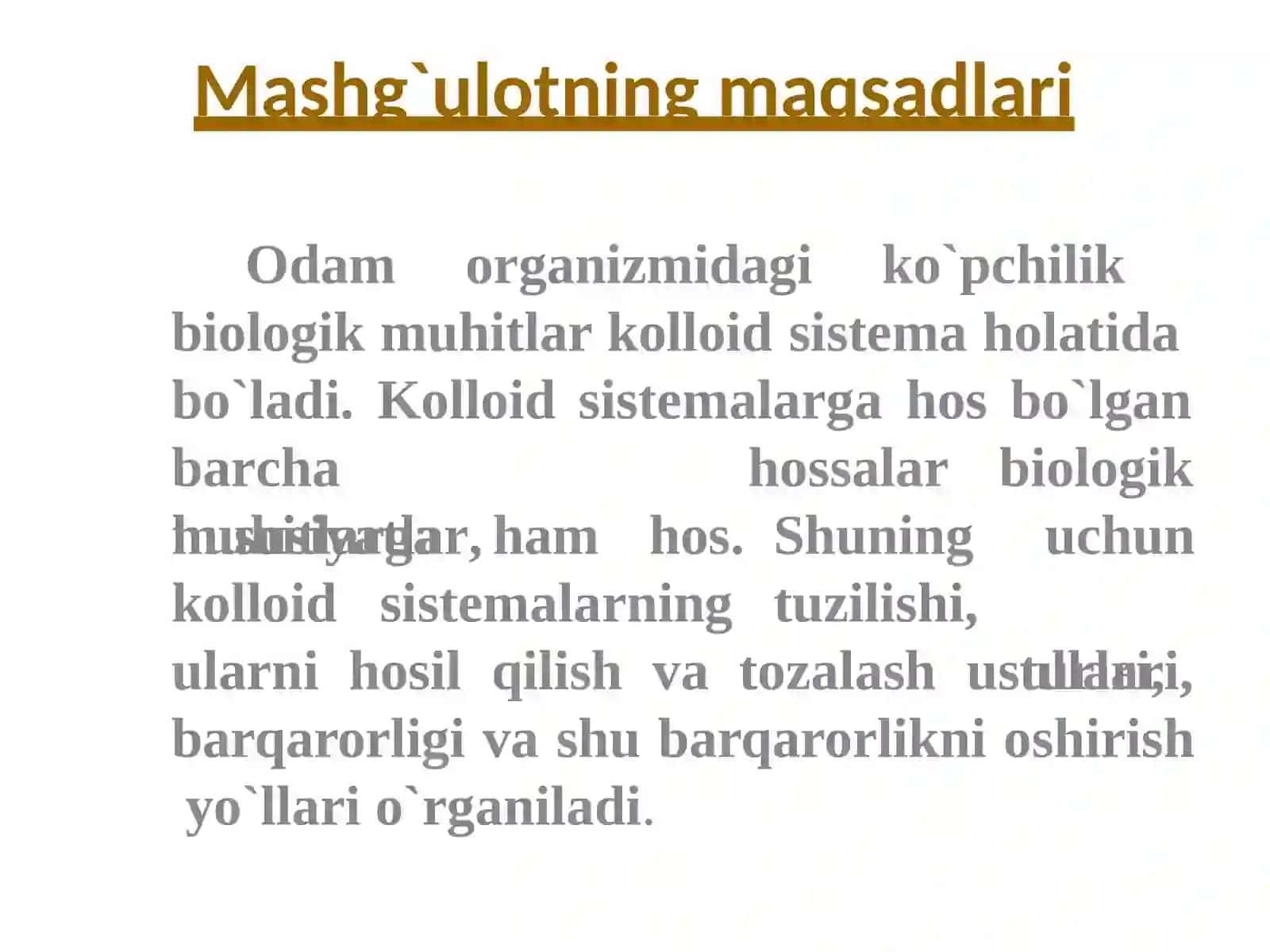 Tibbiykimyo MASHG`ULOT№8 2