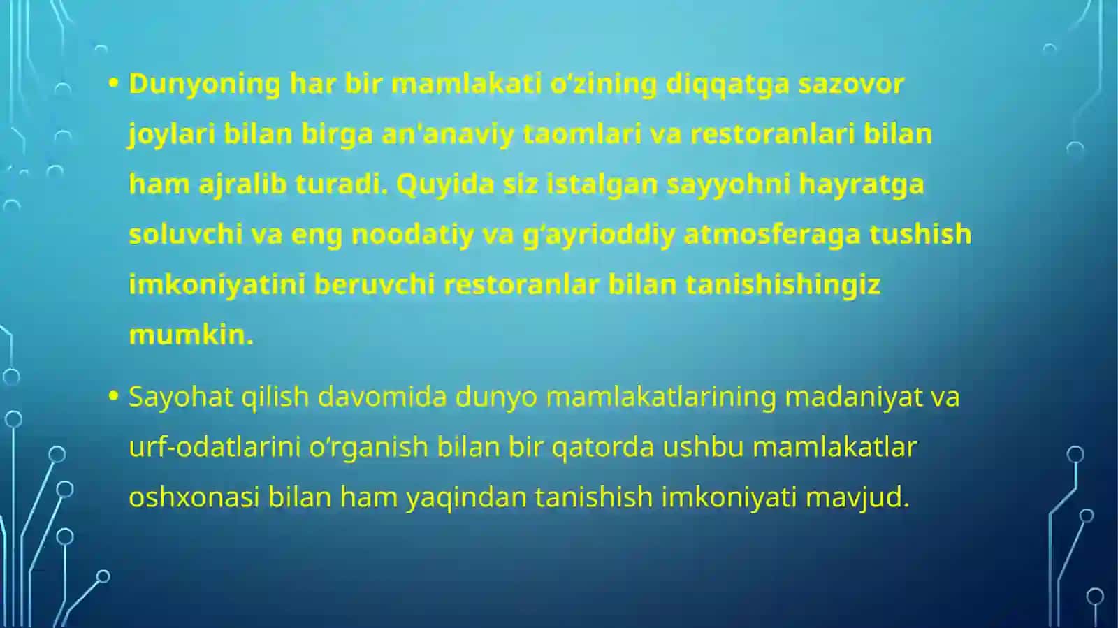Dunyodagi eng noadatiy restaranlar 2