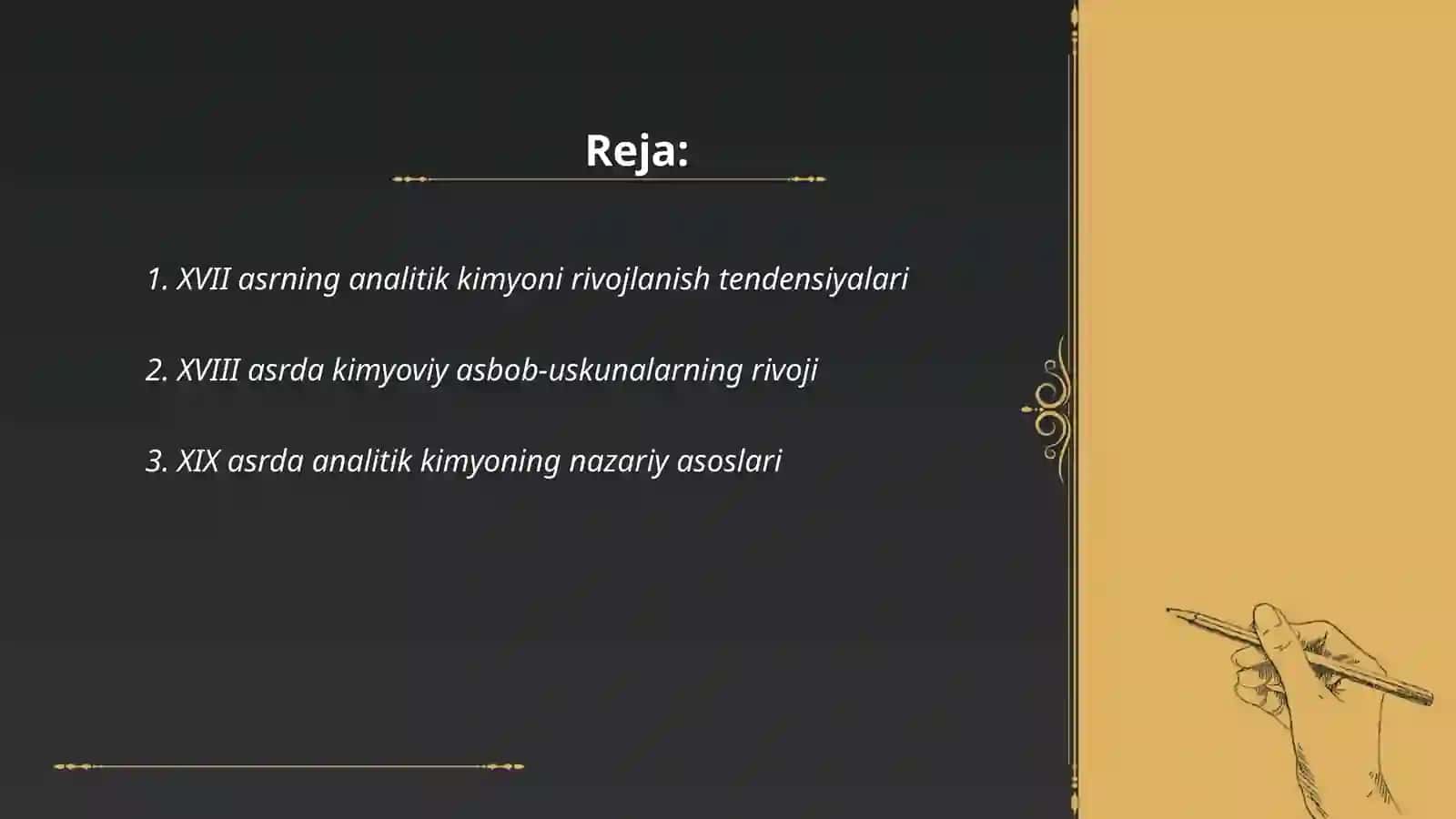 XVII-XX asrlarda analitik kimyoning rivoji 2