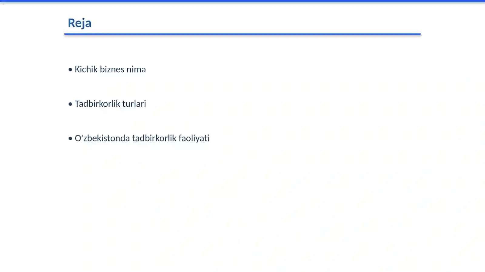 Kichik biznes va tadbirkorlikning turlari 2