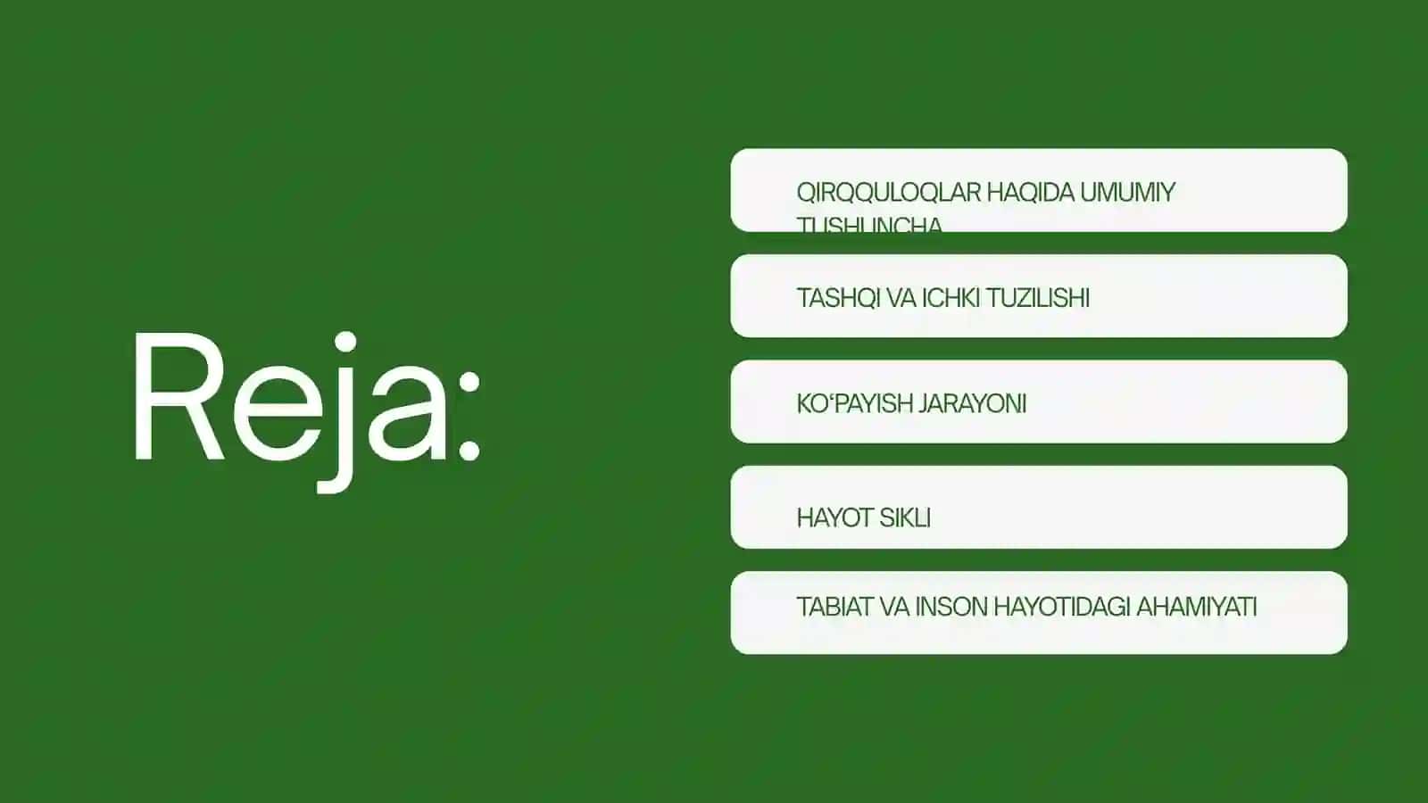 QIRQQULOQ TOIFA O’SIMLIKLAR 2