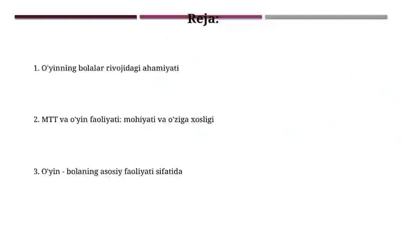O'yinning bolalar rivojidagi ahamiyati 2