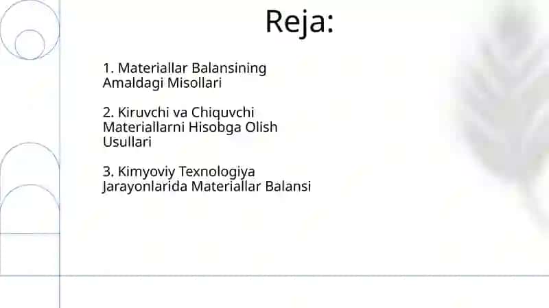 Kimyoviy Texnologiya Jarayonlarida Materiallar Balansi 2