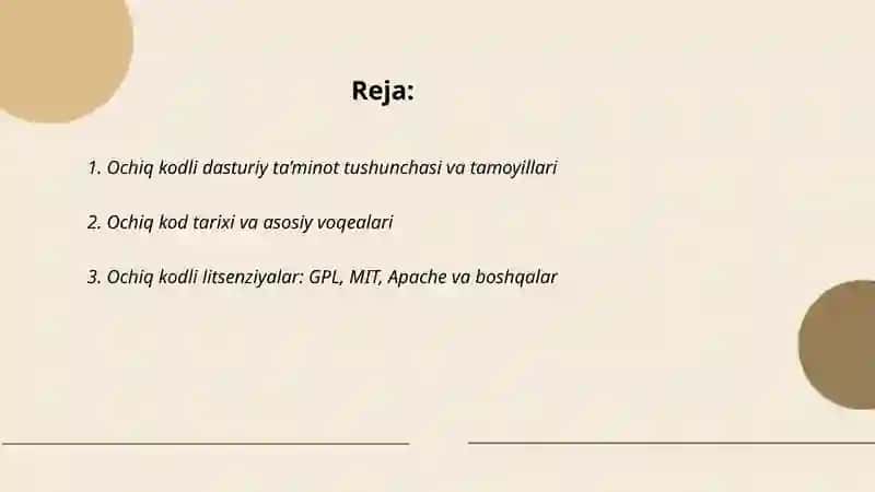 Ochiq kodli dasturiy ta’minot 2