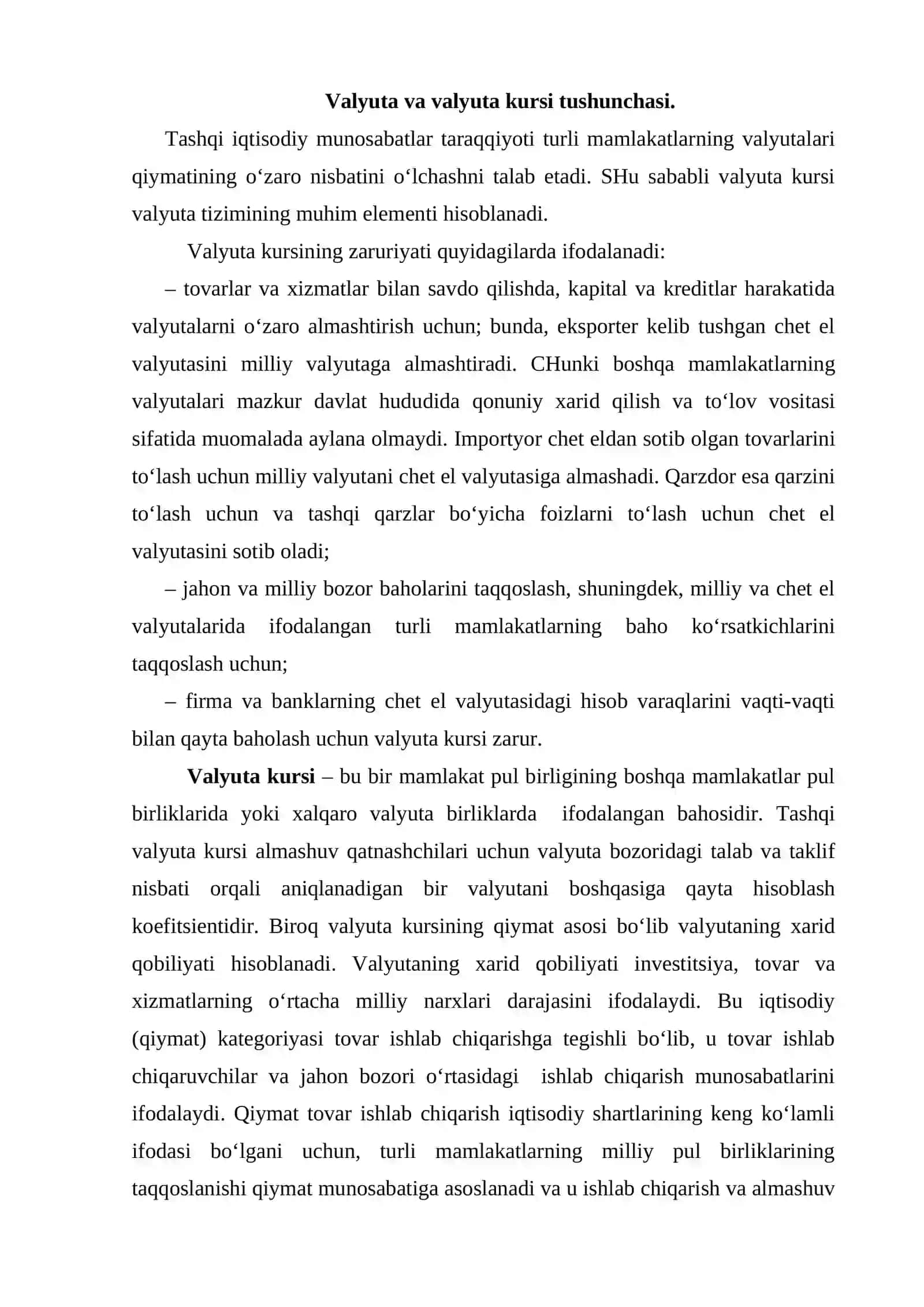 Tijorat banklarining valyuta operatsiyalari 2