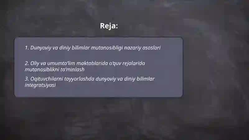 Dunyoviy va diniy bilimlar mutanosibligini taʼminlashning ahamiyati 2