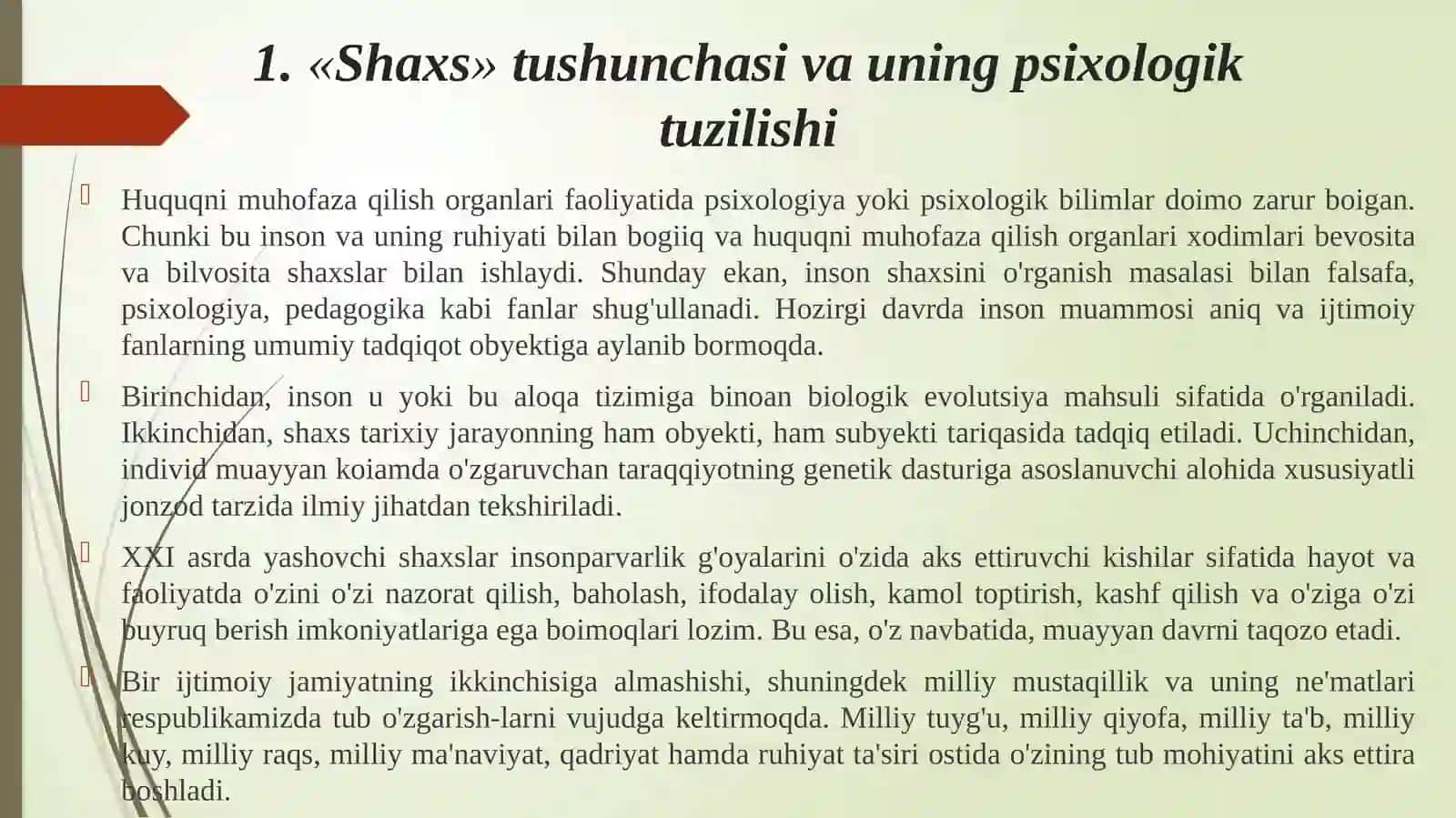 Shaxs Psixologiyasi 2