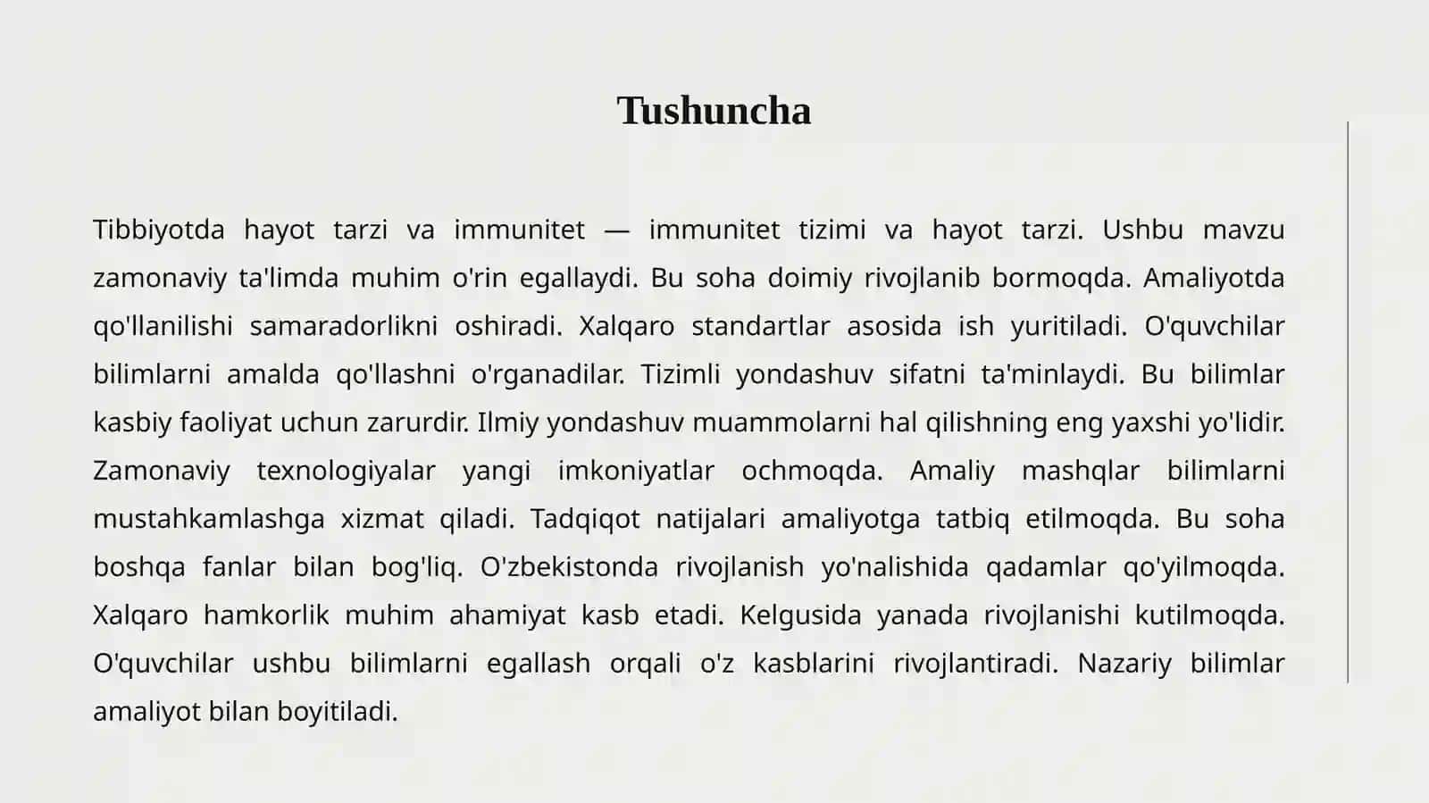 HAYOT TARZI VA IMMUNITET 2