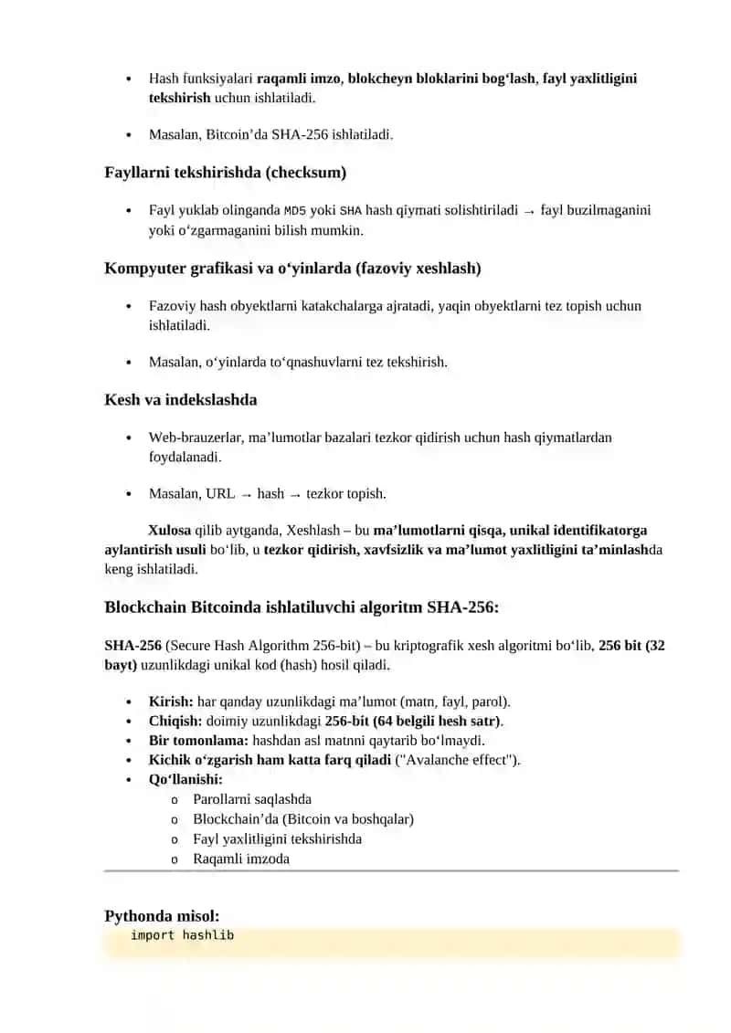 Fazoviy xeshlash: yuqori parallel algoritm 2