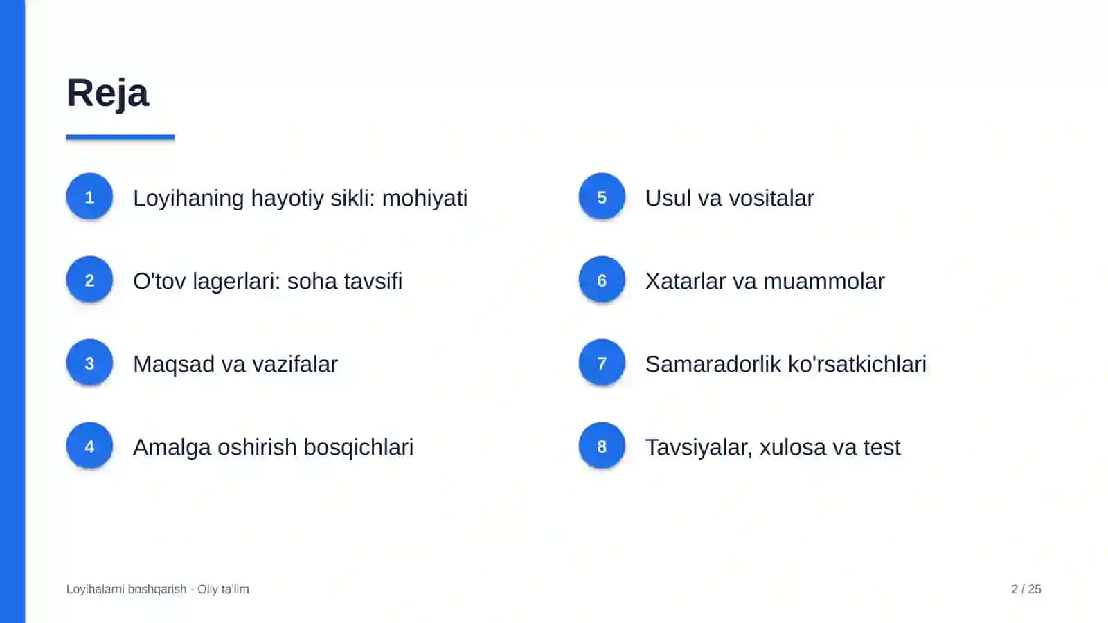 o'tov lagerlarida loyihaning hayotiy sikli 3921 2