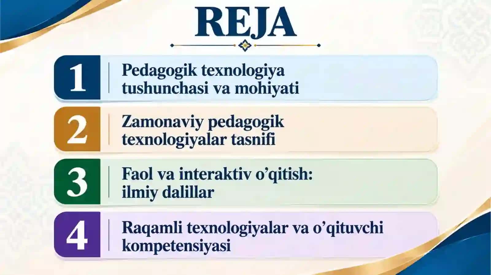 Ta’limda zamonaviy pedagogik texnologiyalar 2