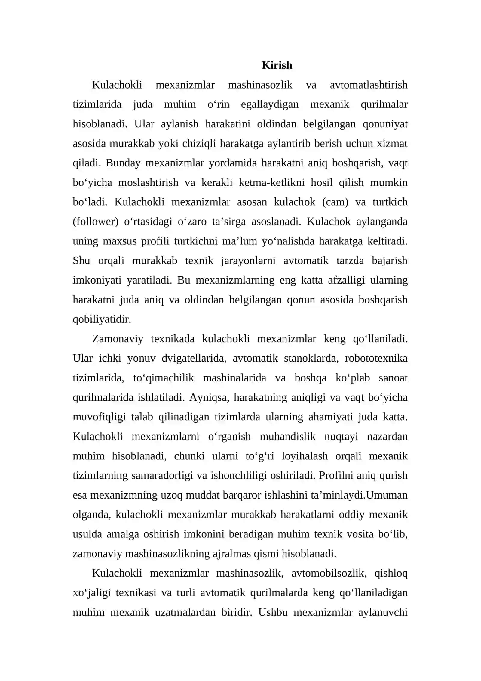 Kulachokli mexanizmlarni profilini qurish 2