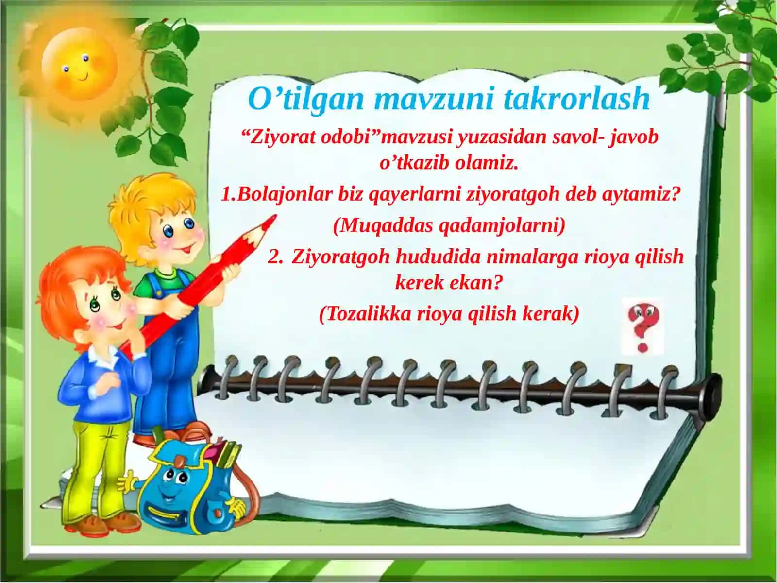 Tabiat va biz: Tabiatni asrash va tabiat qo’yniga sayohat odobi 2