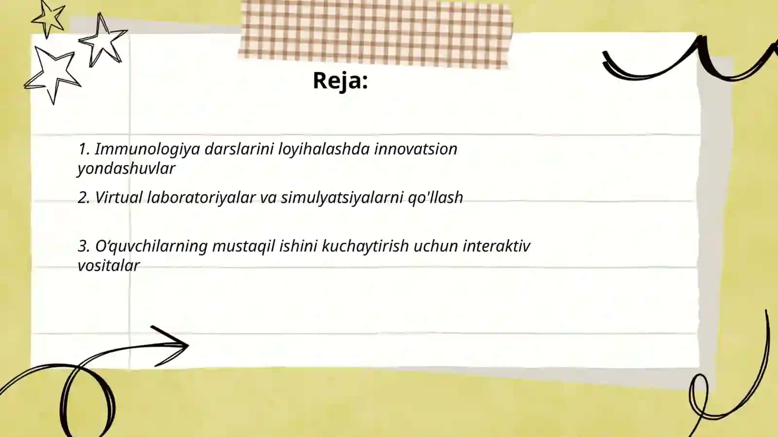 Immunalogiya darslarida zamonaviy imunologik inavatsion pedagogik texnologiyalarni qo'llash 2
