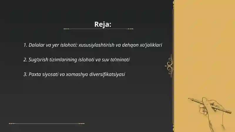 Mustaqillik yillarida qishloq xo'jaligi va sanoat sohasidagi o'zgarishlar 2