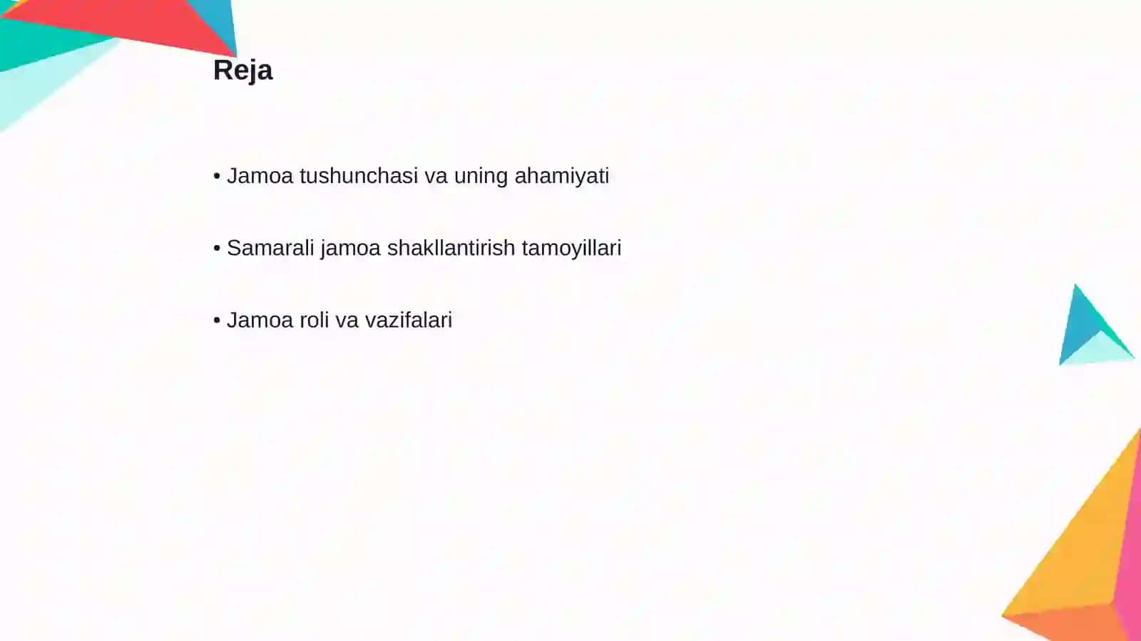 Tashkilotlarda samarali jamoa (team)ni shakllantirish 2