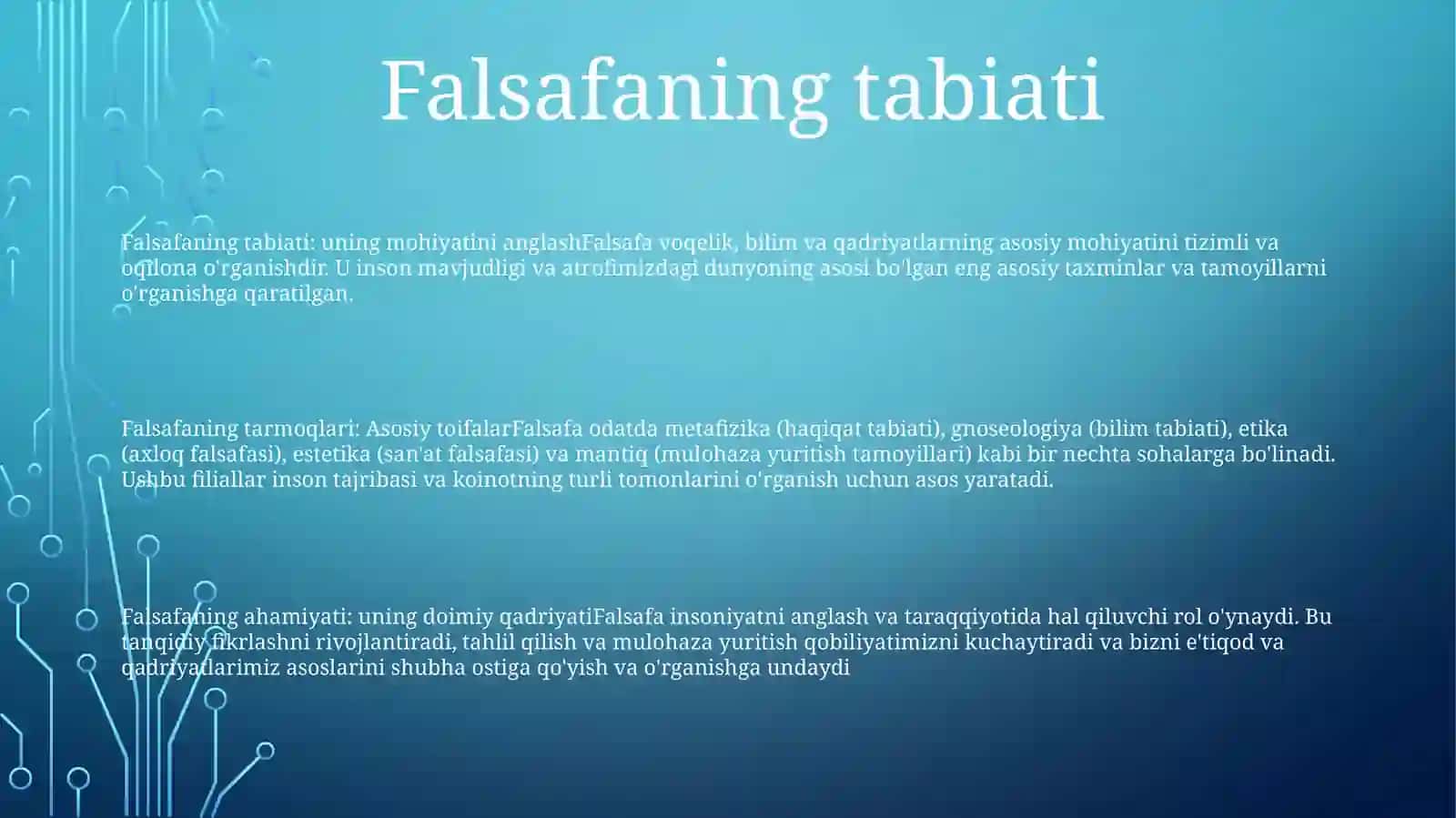 Inson Falsafasi 2