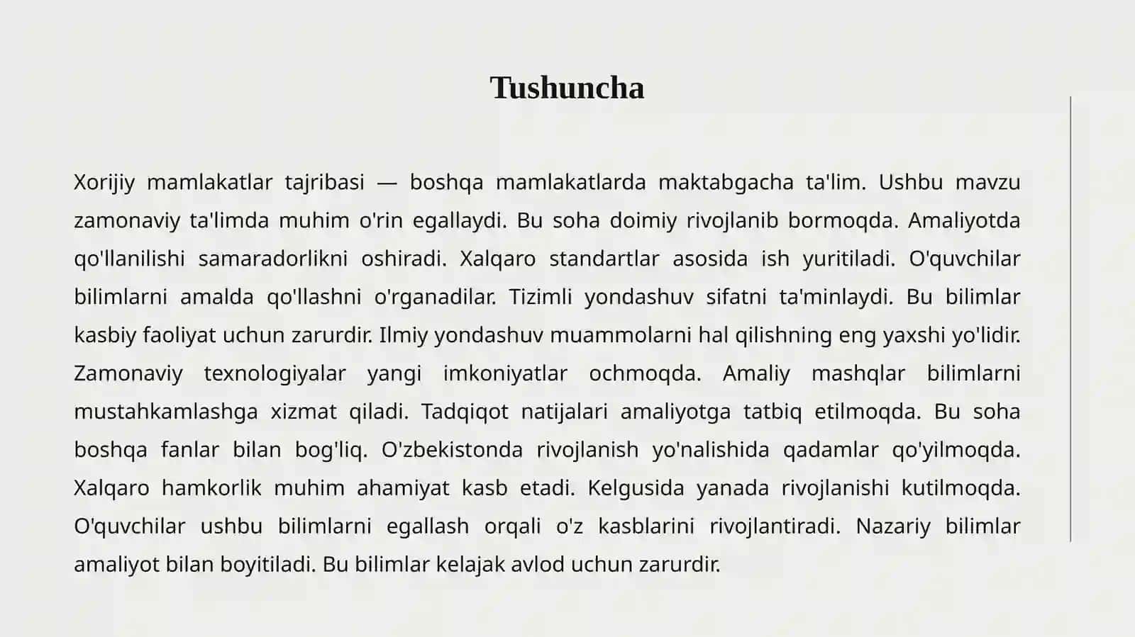 XORIJIY TA'LIM TAJRIBASI 2