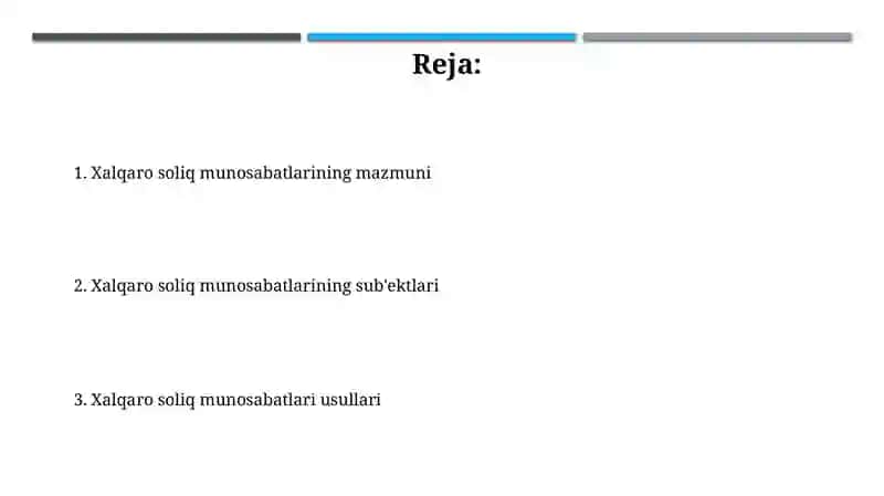 Xalqaro soliq munosabatlari 2