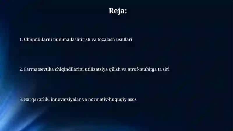 Farmatsevtika ishlab chiqarish chiqindilari 2
