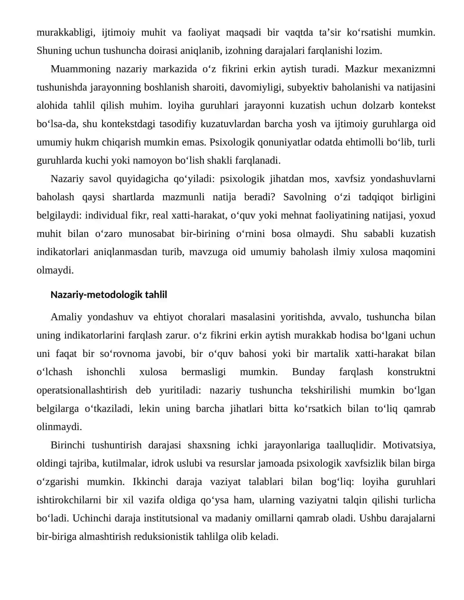JAMOADA PSIXOLOGIK XAVFSIZLIKNING RIVOJLANTIRISH VA PROFILAKTIKA YO‘LLARI 2